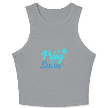 Discover Pray for Snow Snow White Christmas Praying Crop Tank Top