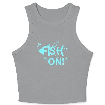 Discover Fish on Fisherman Bone Gift Crop Tank Top