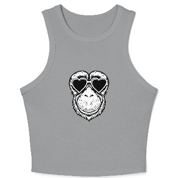 Discover Chimpanzee Love Gorilla Silverback Monkey Ape Gift Crop Tank Top