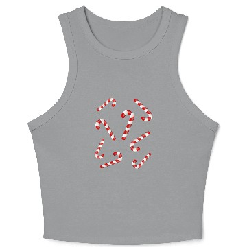 Discover Candy Canes Crop Tank Top