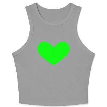 Discover Green heart Crop Tank Top