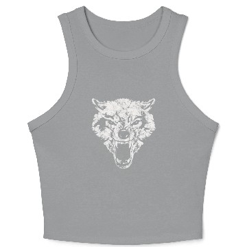 Discover Wolf Worn Look Crop Tank Top