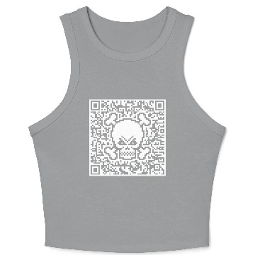 Discover Skull And Crossbones (Quick Response Code / NEG) Crop Tank Top