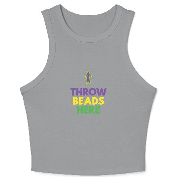Discover Throw beads here mardi gras party themed Crop Tank Top