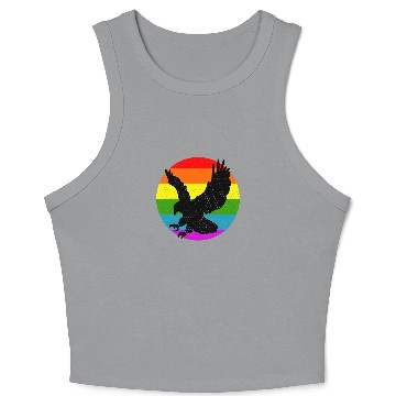 Discover Rainbow Hawk Crop Tank Top