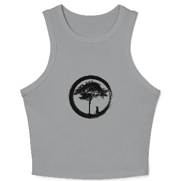 Discover The fox and the tree zen Crop Tank Top
