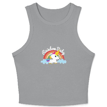 Discover Rainbow Unicorn Rainbow Baby Unicorns Crop Tank Top