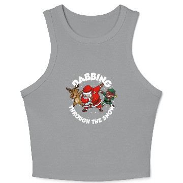 Discover Dabbing Santa Crop Tank Top