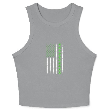 Discover Irish American Flag Crop Tank Top