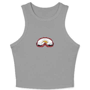 Discover Skiing Goggles - For Skiers Crop Tank Top