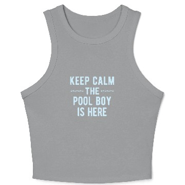 Discover Pool Boy: Keep Calm Crop Tank Top
