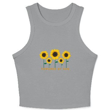 Discover Sunflower Powered By Sun Summer Gift Idea Crop Tank Top