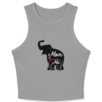 Discover Awesome Little elephant Mom Crop Tank Top