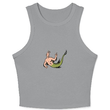 Discover Sea Monkey Pointing Mascot Crop Tank Top