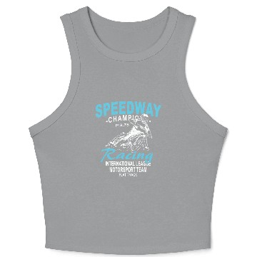 Discover Motorcycle Speedway Racing Crop Tank Top