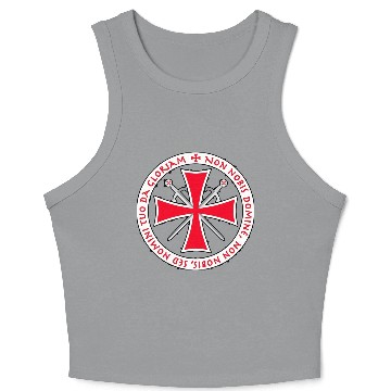 Discover Knights Templar Cross Seal Crop Tank Top