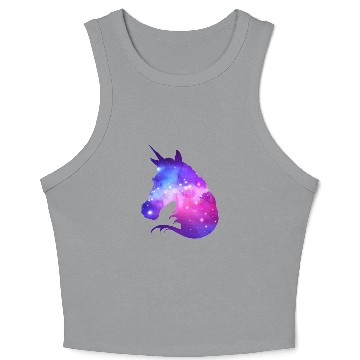 Discover Galaxy Unicorn Crop Tank Top