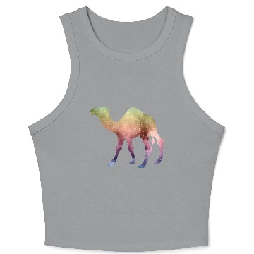 Discover camel and galaxy nature Crop Tank Top