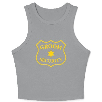 Discover Groom Security Patch (Bachelor Party / Stag Night) Crop Tank Top