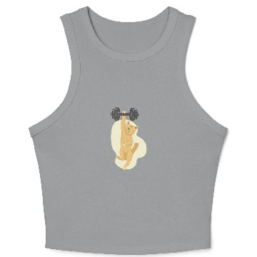 Discover Gym Lifting Cat Crop Tank Top