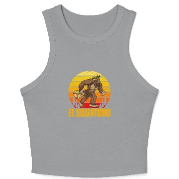 Discover El Squatcho Mexican Sasquatch Bigfoot Crop Tank Top