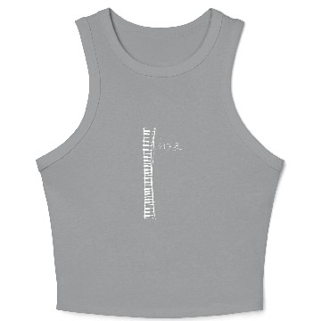Discover jazz piano white 1 Crop Tank Top