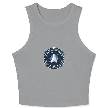 Discover New Space Force Logo 2020 USSF Crop Tank Top