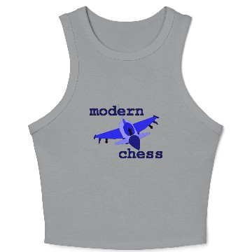 Discover modern chess in royal blue Crop Tank Top