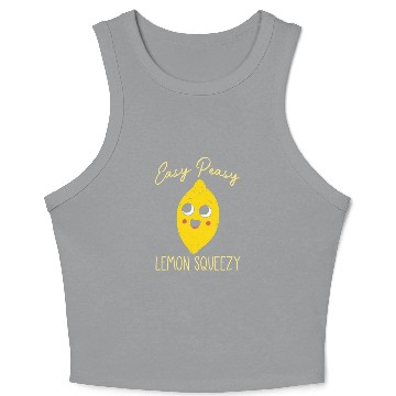 Discover Easy Peasy Lemon Squeezy Cute Lemonade Summer Crop Tank Top