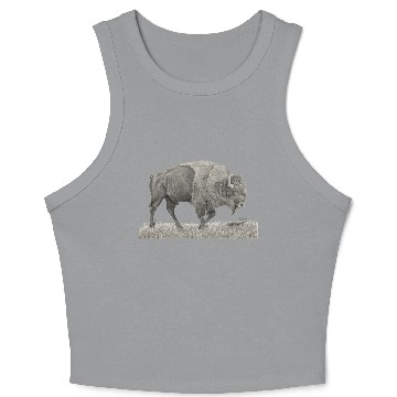 Discover Buffalo Drawing Crop Tank Top