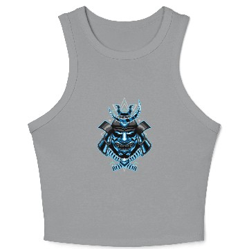 Discover samurai japan mask head Crop Tank Top