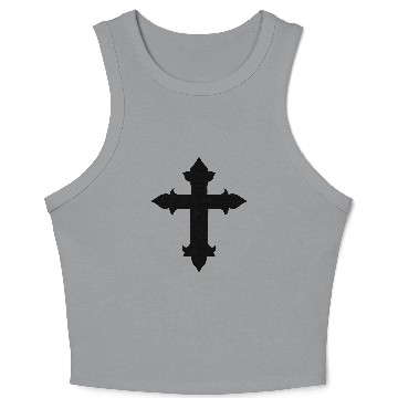 Discover cool fancy gothic cross Crop Tank Top