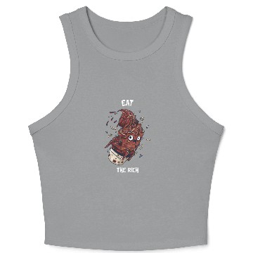 Discover Eat The Rich Worms In Ice Cream Crop Tank Top