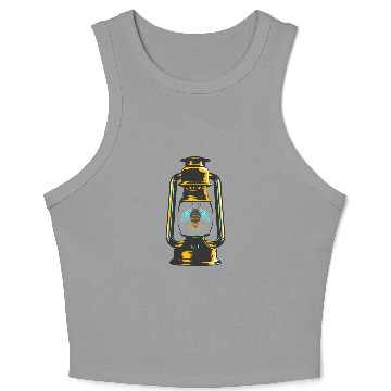 Discover Fireflies Lamp Camping Nature Summer Enlighten Crop Tank Top