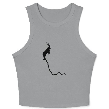 Discover Mountain ibex, mountain goat Crop Tank Top