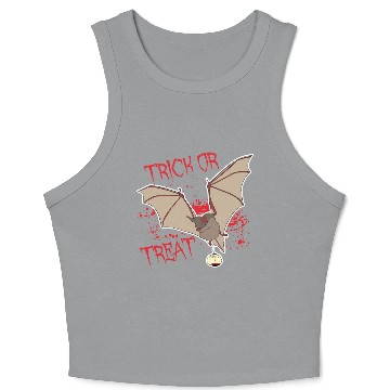 Discover Trick or treat Bat Crop Tank Top