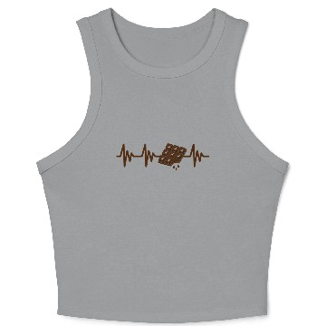 Discover I Love Chocolate Heartbeat Pulse Crop Tank Top