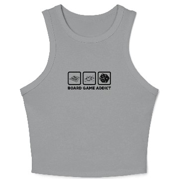 Discover Board Game Addict Gaming Crop Tank Top