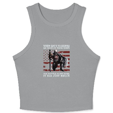 Discover When God'S Warriors Go Down On Their Knees Knight Crop Tank Top