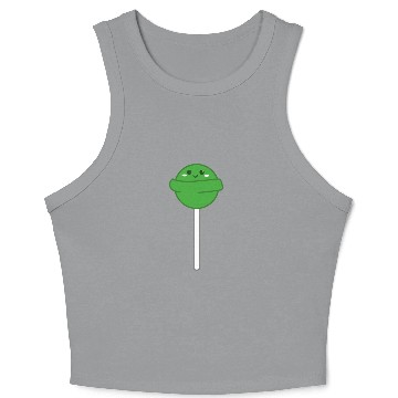 Discover Cute Green Lollipop Crop Tank Top