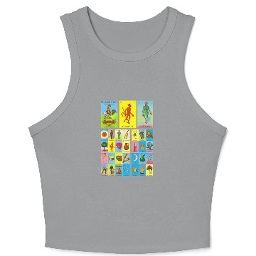 Discover Loteria Mexican Crop Tank Top