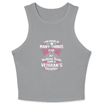 Discover Proud Veteran's Daughter Crop Tank Top