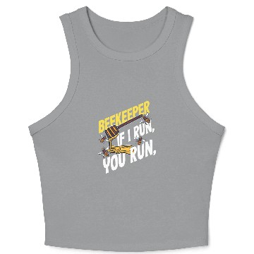 Discover Beekeeper If I Run You Run Honey Bee Crop Tank Top