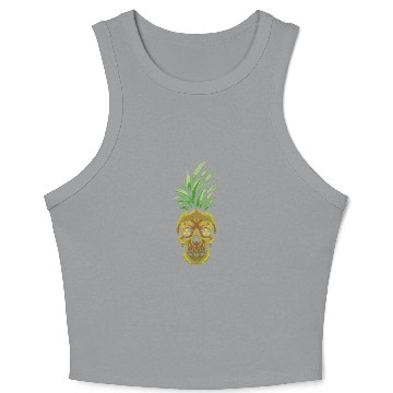 Discover Radiology Pineapple Skull - Radiology Technician Crop Tank Top