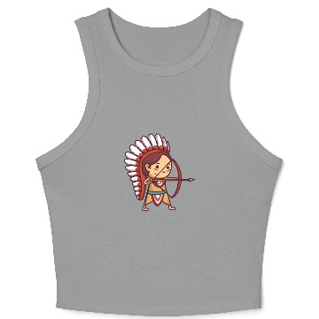 Discover Native American Archer. Crop Tank Top