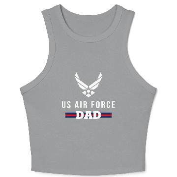 Discover Proud Air Force Dad Crop Tank Top
