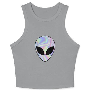 Discover Alien Head Colorful Alien Rave Crop Tank Top