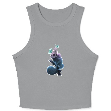 Discover Neon Petrified Chameleon Crop Tank Top