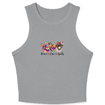 Discover Peace Love Goats Crop Tank Top