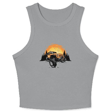 Discover Jeep adventure Crop Tank Top